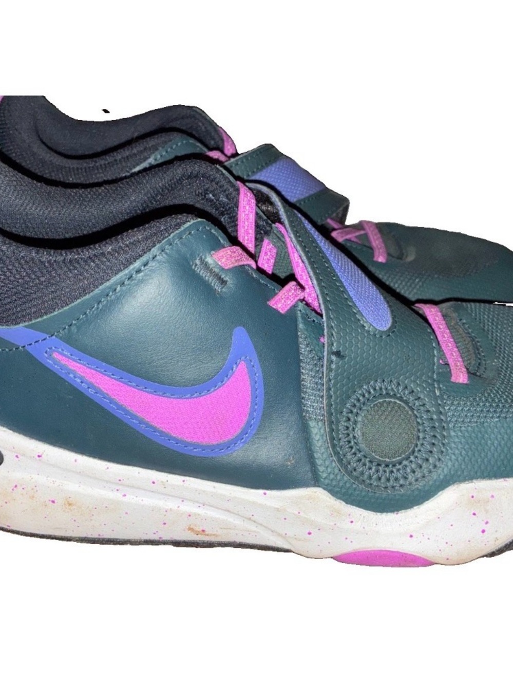 Nike Kids Sneakers in Teal with Pink and Purple Accents